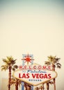Retro stylized Welcome To Las Vegas Sign.