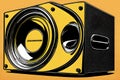 Retro subwoofer Royalty Free Stock Photo