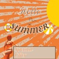 Retro summer grunge background