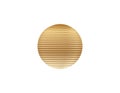 Retro sun circle with geometric stripes in bright eighties style