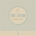 Retro Sun Lotion Label Design / retro, vintage sty