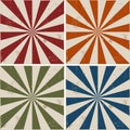 Retro Sunburst Collection Vector