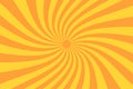 Retro sunburst ray in vintage style. Spiral effect. Abstract comic book background Royalty Free Stock Photo