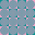 Retro sunburst vector background. Green and pink design element. Royalty Free Stock Photo