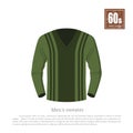 Retro sweater in realistic style