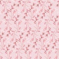 Retro sweet Hand drawn meadow Floral pattern Seamless vector flower texture. Design template for fashion fabric and all prints Royalty Free Stock Photo