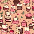 Retro Sweetness: Vintage Desserts on Pink