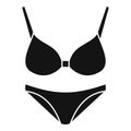 Retro swimsuit icon, simple style Royalty Free Stock Photo