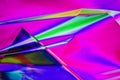 Retro synth wave, Abstract background in neon colors, cross polarization. Trend concept 2019 colors plastic pink, ufo