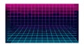 Retro Synthwave Grid Background with Sunset Glow, vector design Generative AI Royalty Free Stock Photo