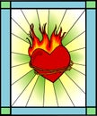 Heart on fire (retro /passion) Royalty Free Stock Photo