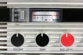 Retro Tape recorder controls Macro Royalty Free Stock Photo