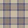 Retro tartan pattern vector, gentle background seamless texture. Patterned textile plaid check fabric in pastel and grey colors