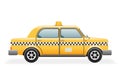 Retro Taxi Car Icon Realistic 3d Design Vector Illustration