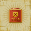 Retro Tea Can Royalty Free Stock Photo