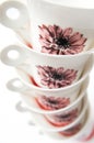 Retro tea cups in a pile Royalty Free Stock Photo