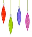 Retro Teardrop Xmas Ornaments