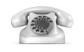 Retro telephone, front view. Isolated
