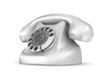 Retro telephone, front view. Isolated.