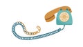 Retro Telephone Icon: Classic Communication Nostalgic Device, vector design Generative AI Royalty Free Stock Photo
