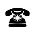 Retro telephone icon isolated on white background, vintage rotary phone. Vector illustration Royalty Free Stock Photo