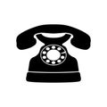 Retro telephone icon isolated on white background, vintage rotary phone. Vector illustration Royalty Free Stock Photo