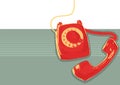 Retro telephone.Vector grunge