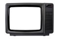 Retro television with blank screen