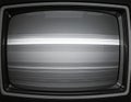 Retro Television Displaying Static Noise And Interference Pattern In Black And White Royalty Free Stock Photo