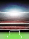 Retro television in the midfield of football stadium Royalty Free Stock Photo