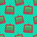 Retro television seamless pattern vector illustration Royalty Free Stock Photo