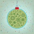 Retro template - Beautiful Christmas ball. EPS 8 Royalty Free Stock Photo