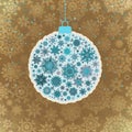 Retro template - Beautiful Christmas ball. EPS 10 Royalty Free Stock Photo