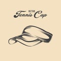 Retro Tennis Cap Vector stock Illustration