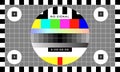 Retro test chip chart pattern that was used for tv calibration Royalty Free Stock Photo