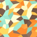 Retro tetragon mosaic pattern. Seamless vector polygonal background