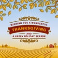 Retro Thanksgiving Greeting Card