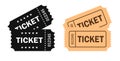 Retro ticket vector icon Royalty Free Stock Photo