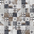 Retro tiles seamless pattern