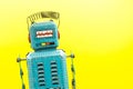 A retro tin robot toy isolated Royalty Free Stock Photo