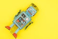 A retro tin robot toy isolated Royalty Free Stock Photo