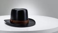Retro top hat ready to wear on white background Royalty Free Stock Photo