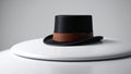 Retro top hat ready to wear on white background Royalty Free Stock Photo