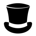 Retro top hat vector icon Royalty Free Stock Photo