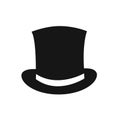 Retro tophat vector icon isolated on white background Royalty Free Stock Photo