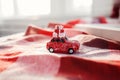 Retro toy car delivering Christmas gifts Royalty Free Stock Photo