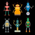 Retro toy robot set