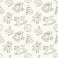 Retro toys seamless pattern Wrapping. Surface design