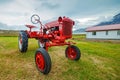 Retro Tractor On The Iceland