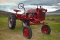 Retro Tractor on the Iceland field